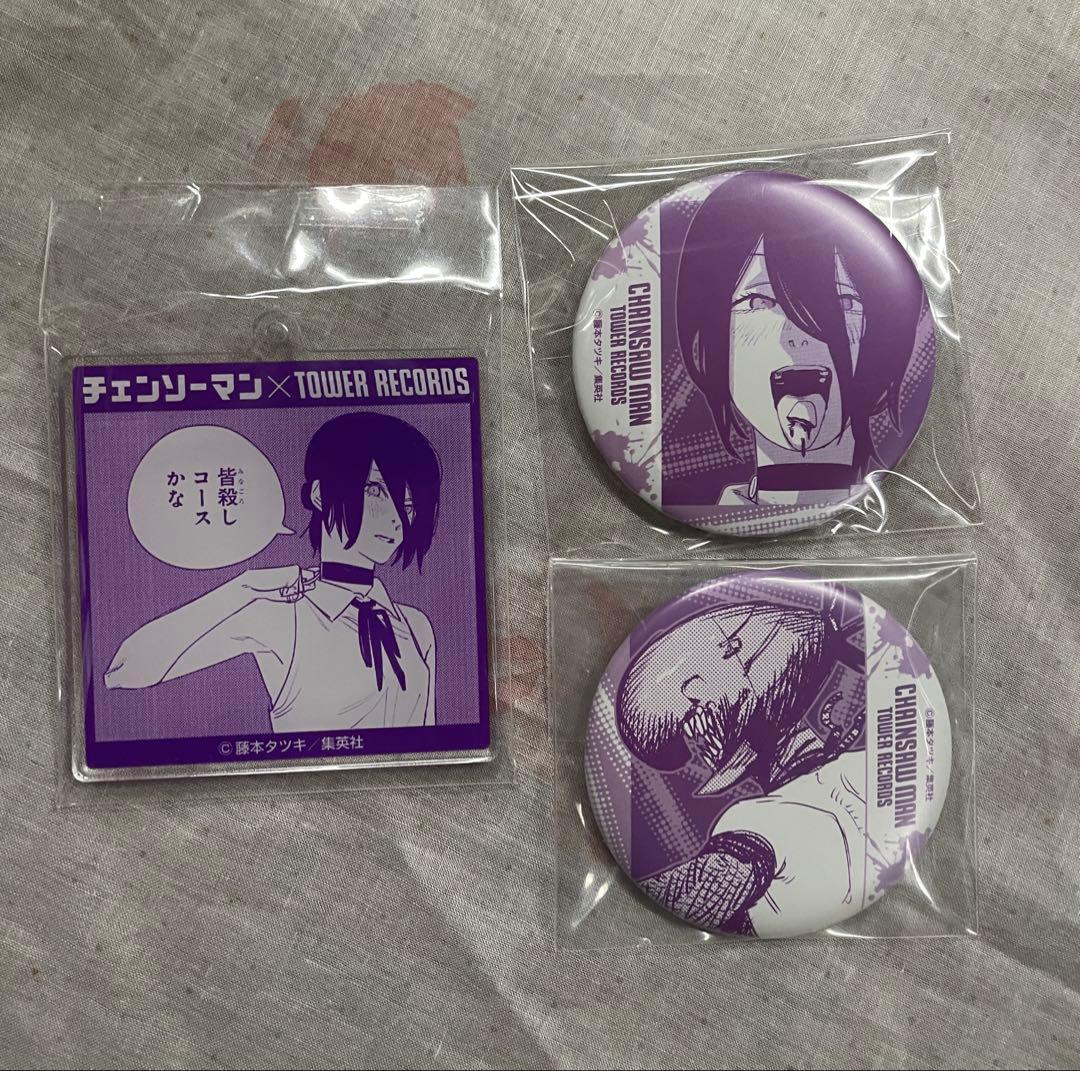 チェンソーマン　タワレコ　レゼ　缶バッジ　アクリルキーホルダー　ボムの悪魔　ボム