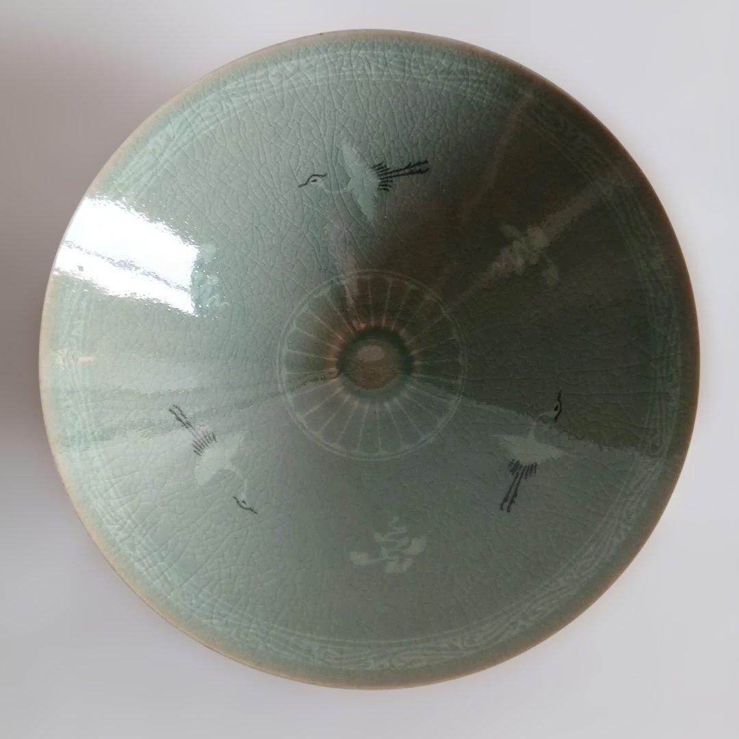 金福漢作高麗青磁茶碗　茶道具　桐箱付き