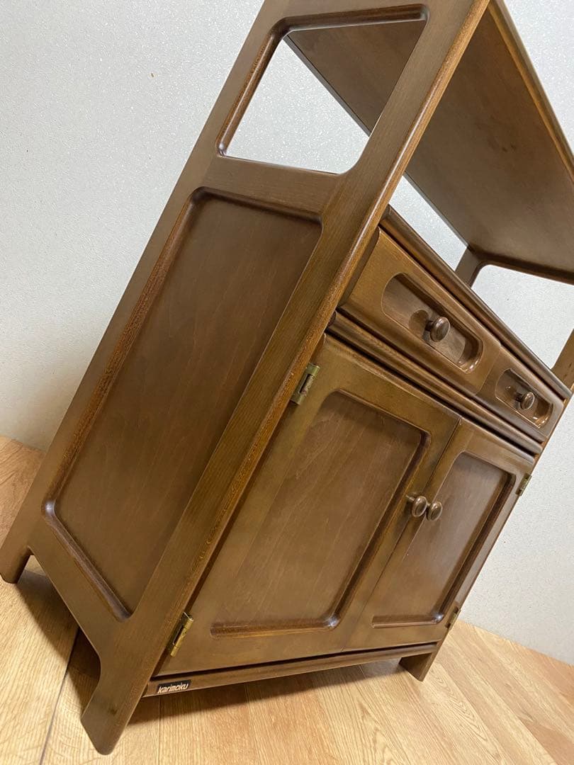 【カリモク】電話台　キャビネット　棚