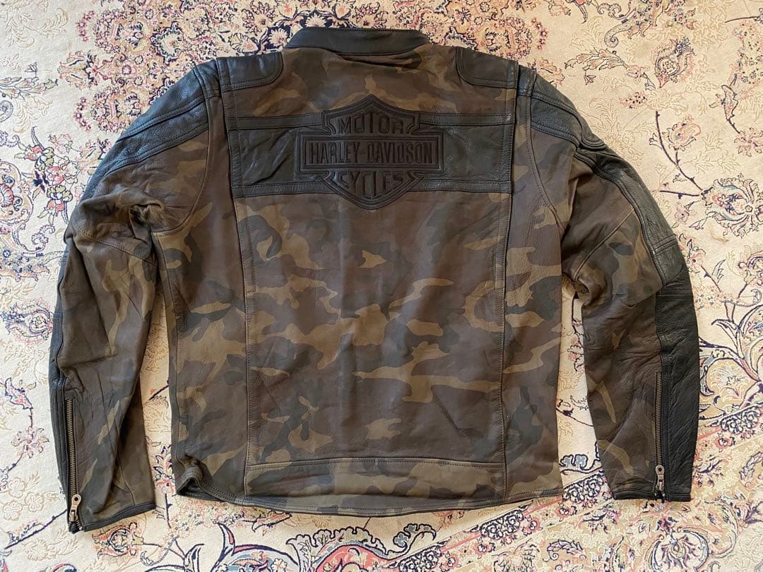 新品未使用HARLEY-DAVIDSON ブラックレザーロゴジャケット 在庫限り