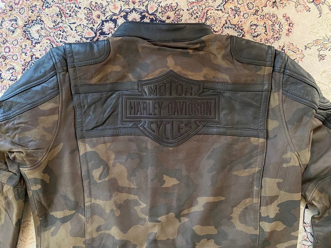 新品未使用HARLEY-DAVIDSON ブラックレザーロゴジャケット 在庫限り