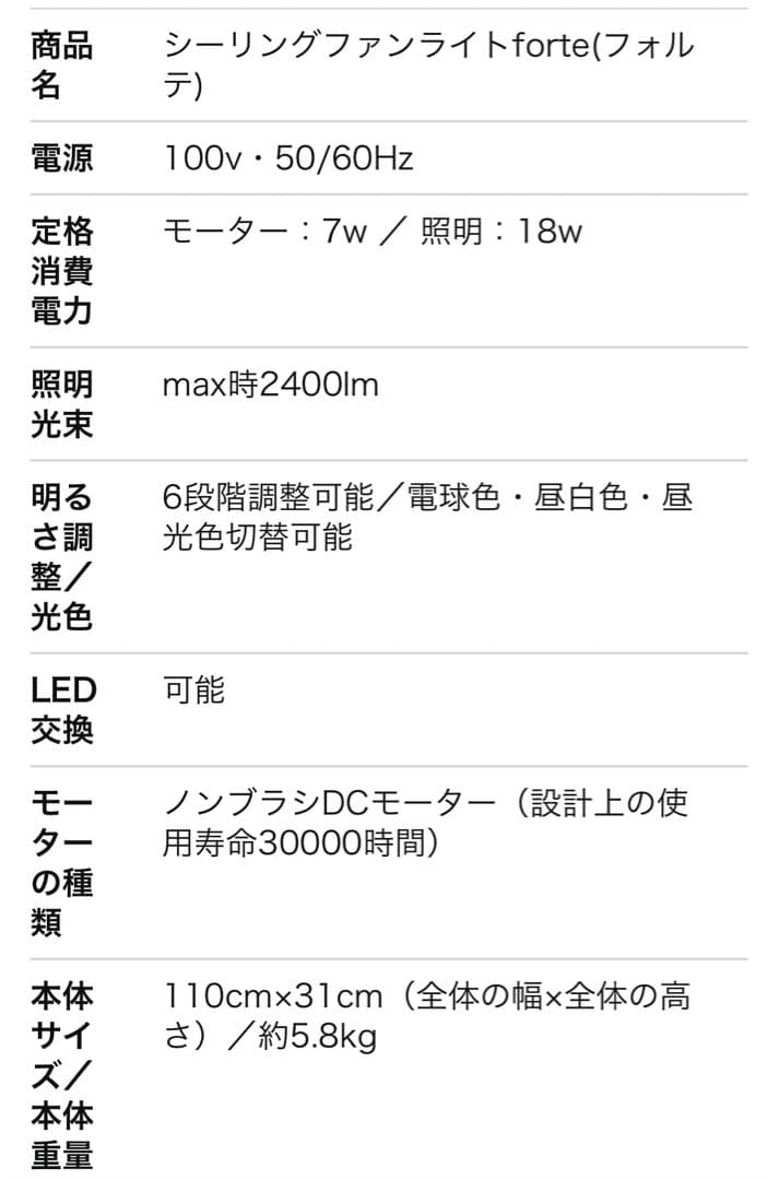 VENTOTA シーリングファンライト ForteNA vo410531