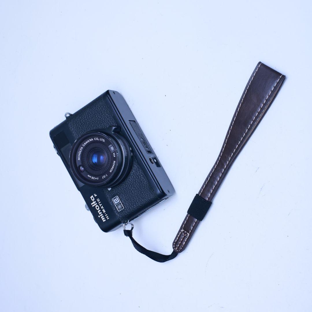 フィルムカメラ MINOLTA HI-MATIC F 電池付き 黑