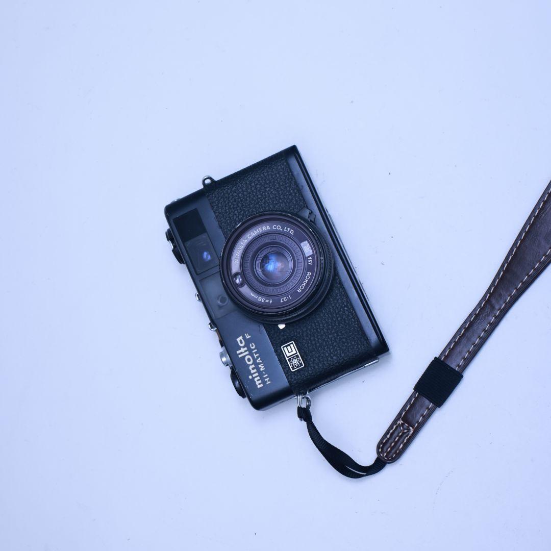 フィルムカメラ MINOLTA HI-MATIC F 電池付き 黑