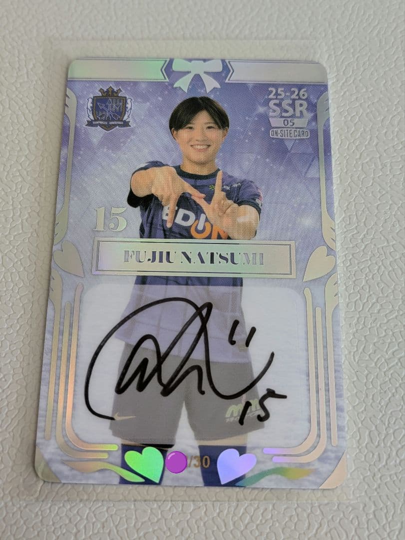 m*o様 SSR 藤生 菜摘 直筆サインカード オンサイト サンフレッチェ広島レ