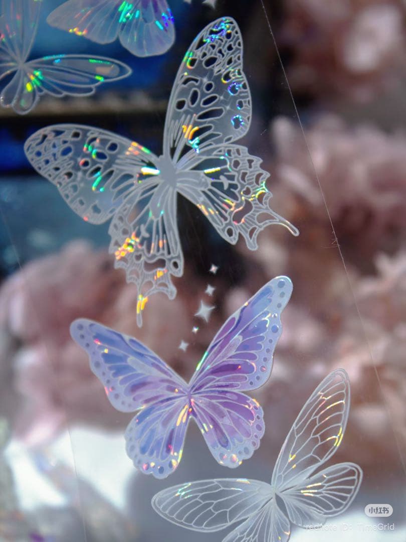 时间格子《虹息之羽》海外マスキングテープ　マステ 【2386】