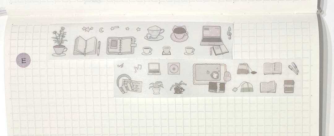 韓国作家　キスカットテープ　切り売り　mering　シール