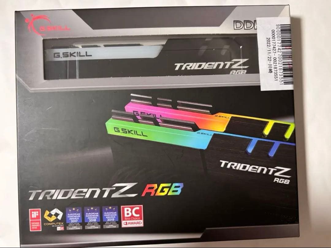 メモリー G.SKILL TRIDENT Z RGB DDR4-3600 16GB