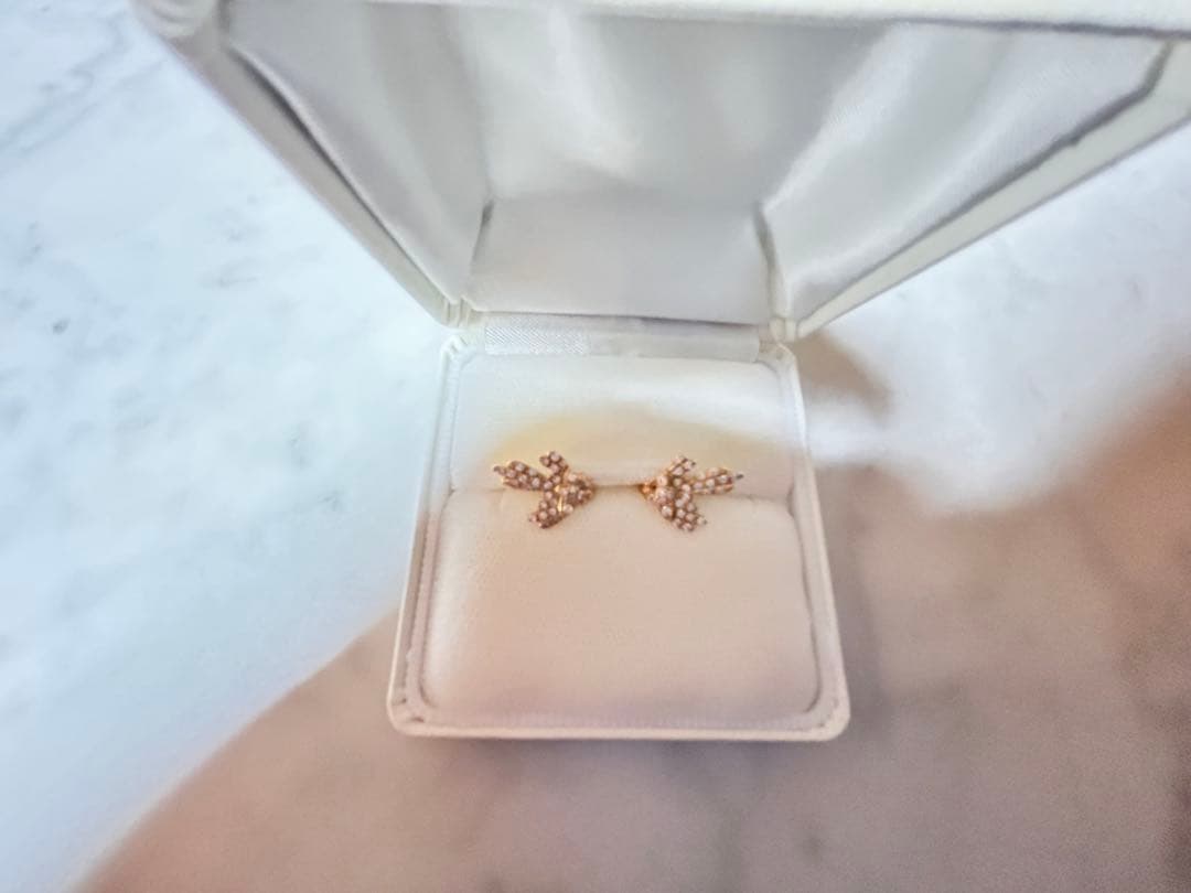 SAN MARE K18 フェアリーバード　ダイヤモンド ピアス