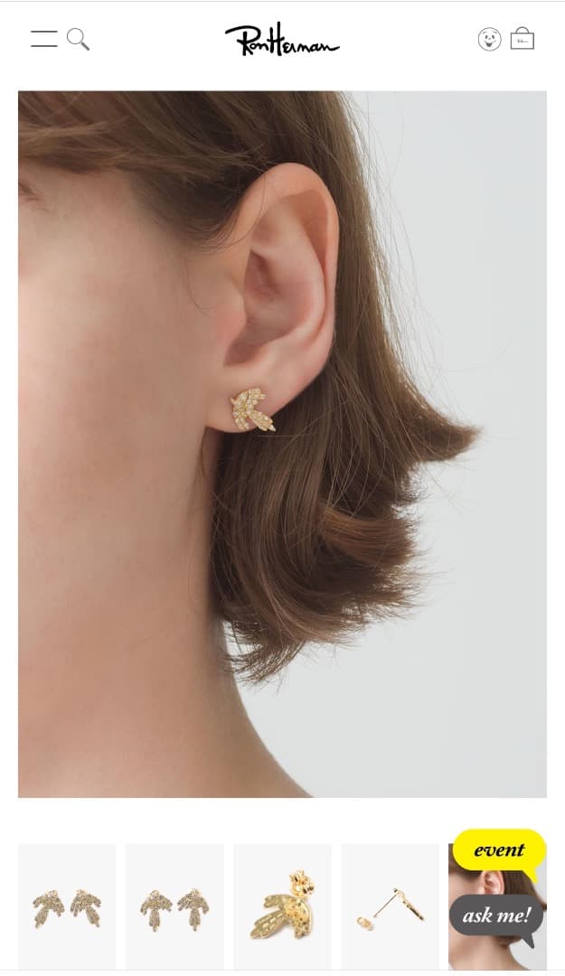 SAN MARE K18 フェアリーバード　ダイヤモンド ピアス