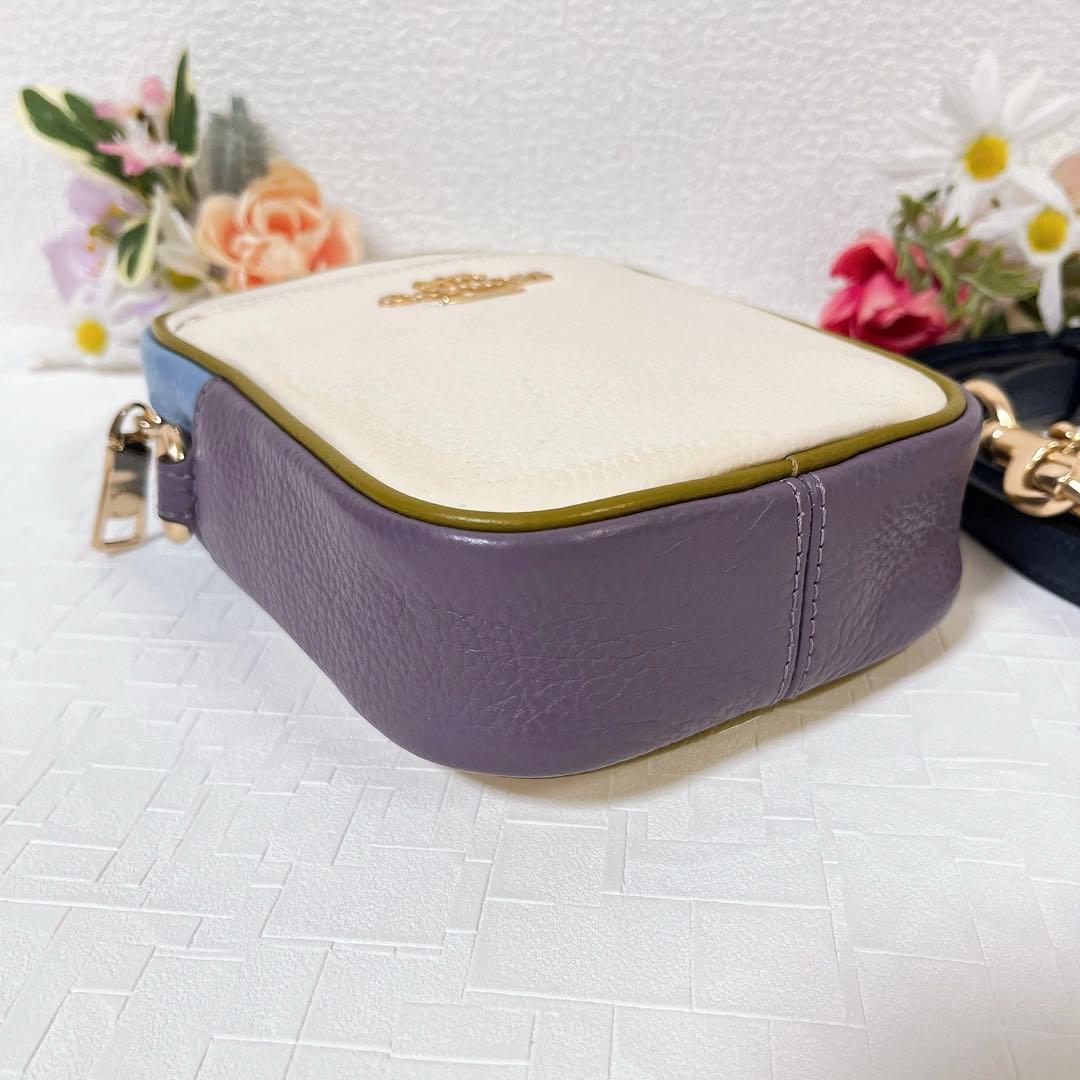 【美品】COACH ショルダーバッグ ミニバッグ スマホショルダー チャーム付き