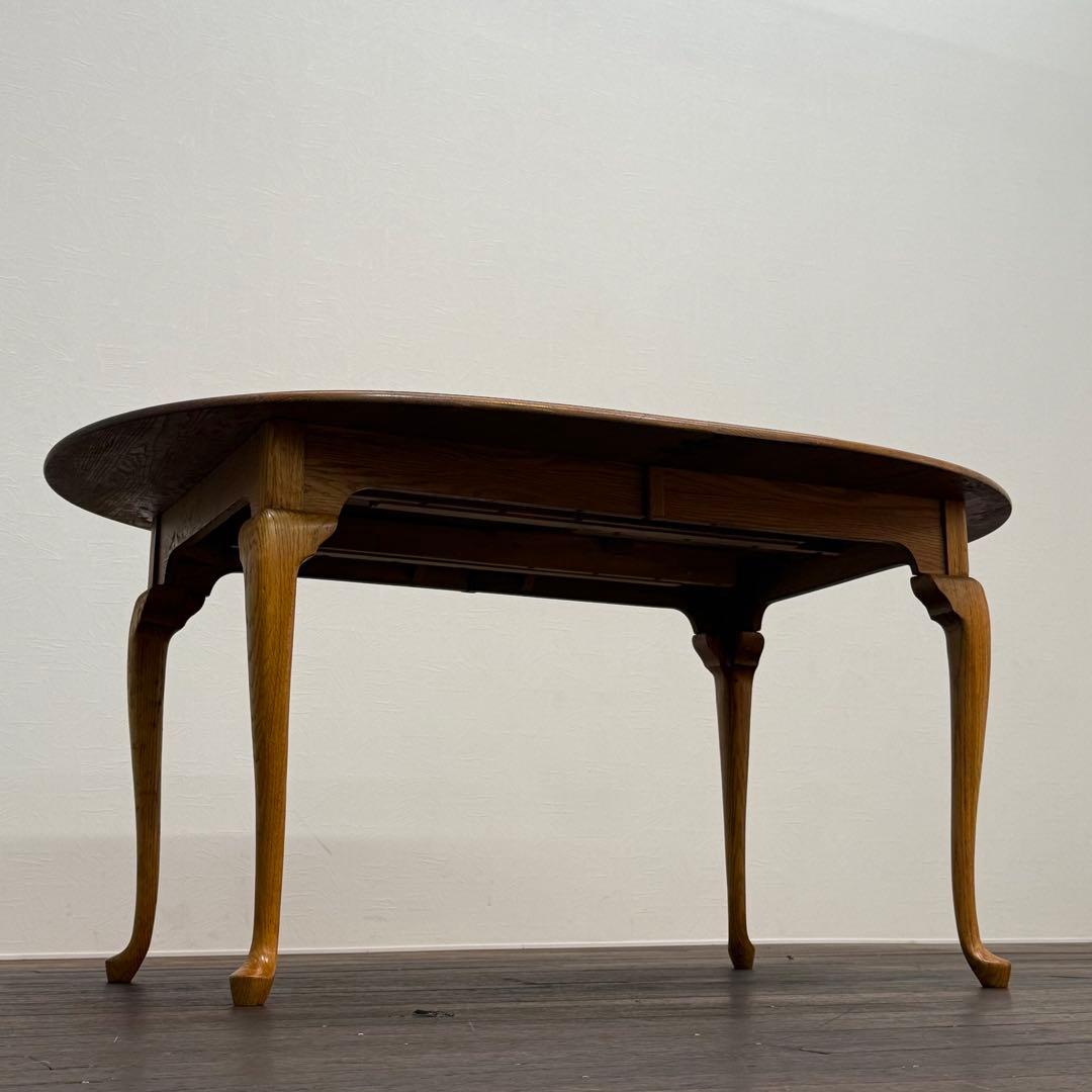 H112K31a アメリカ製 猫脚 伸長式ダイニングテーブル