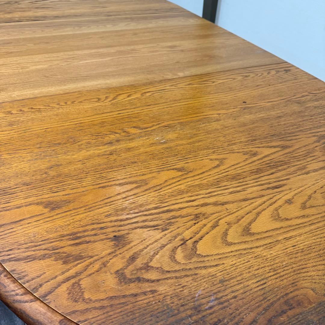 H112K31a アメリカ製 猫脚 伸長式ダイニングテーブル