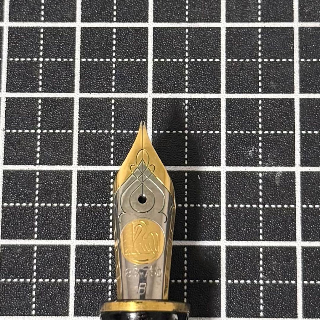 【訳あり】ペリカン 万年筆 M800 緑縞 フルハルター研ぎ