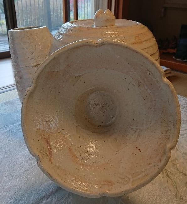 【特注品】志野焼 急須形置物 花瓶