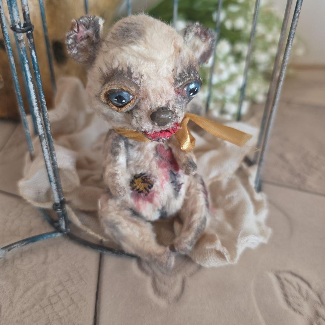 作家様　アーティストベア　退廃的　ダーク　ブロカント　テディベア　手のりサイズ