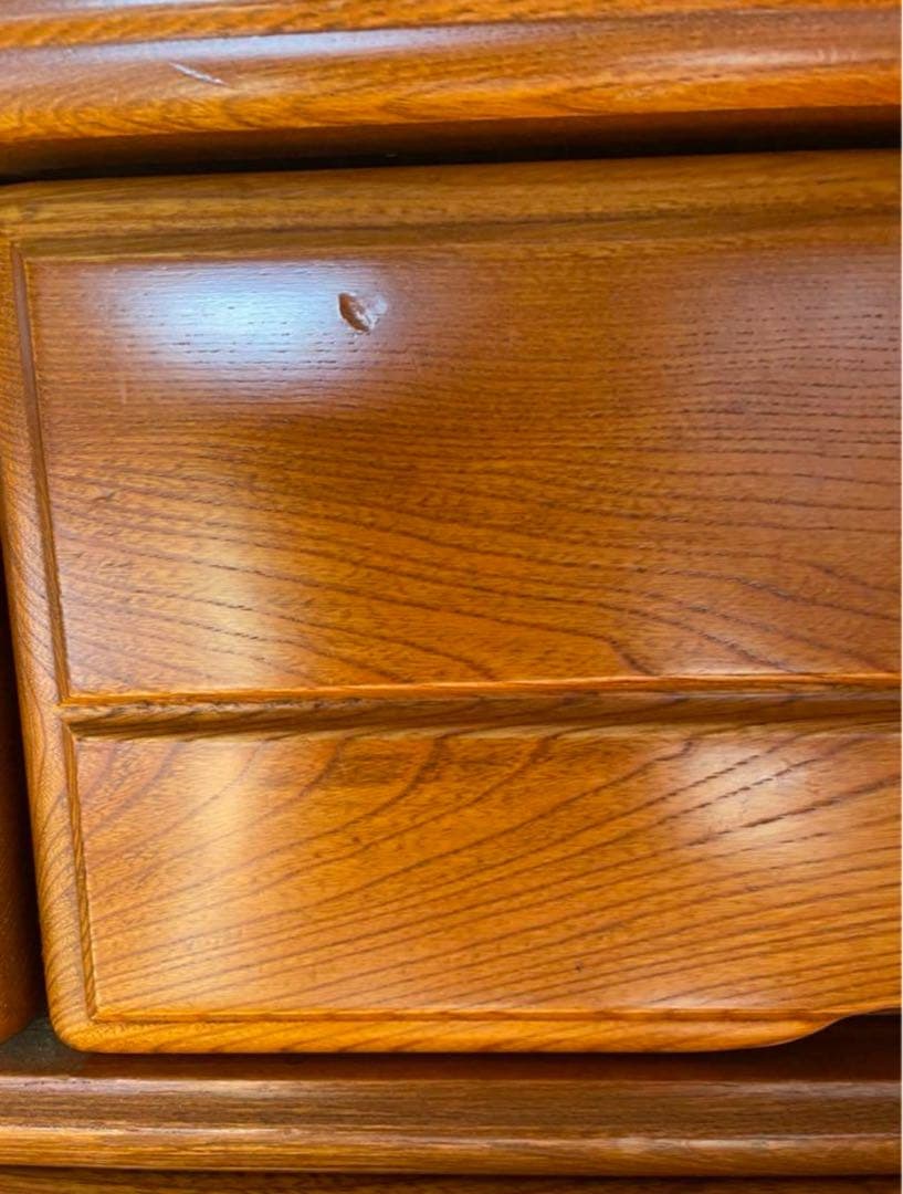 着物収納棚4段 着物箪笥　婚礼箪笥 和ダンス 大川家具　レトロ　木目調