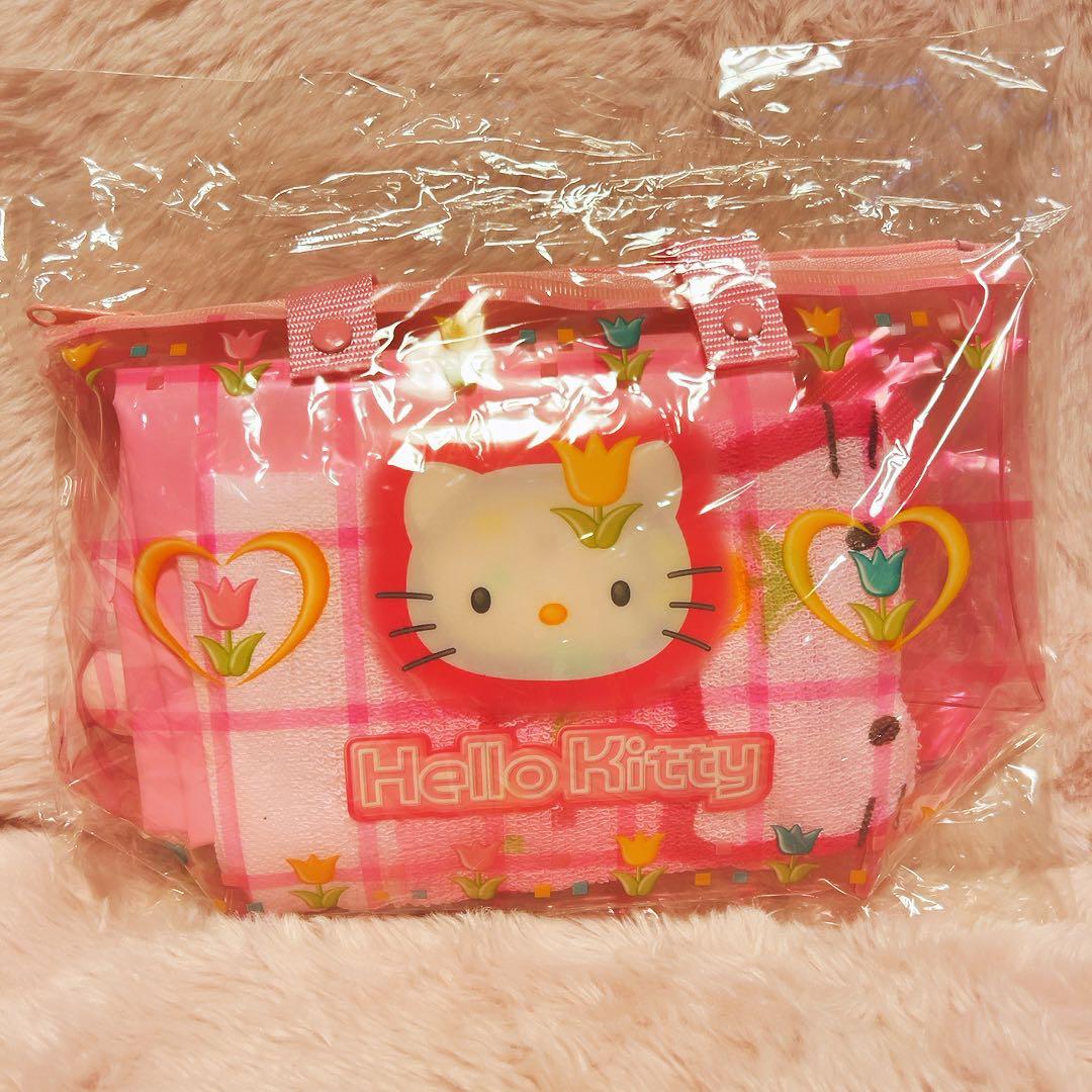 希少レア　ハローキティ　トラベルセット　ビニールバッグ　2000 チューリップ