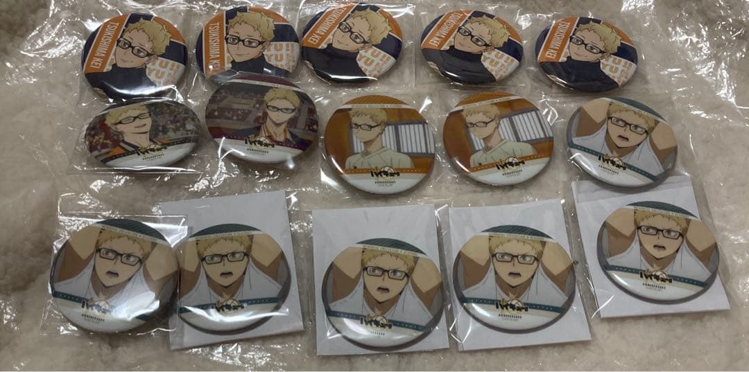 ハイキュー　10周年　記念展　月島蛍　缶バッジ　セット　ハイキュー展