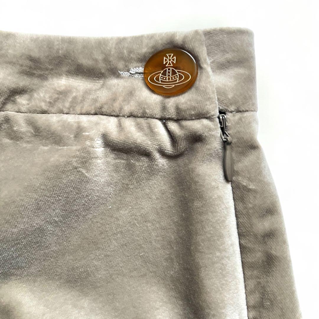 美品 Vivienne Westwood ベロア ドレープ アシメスカート 40