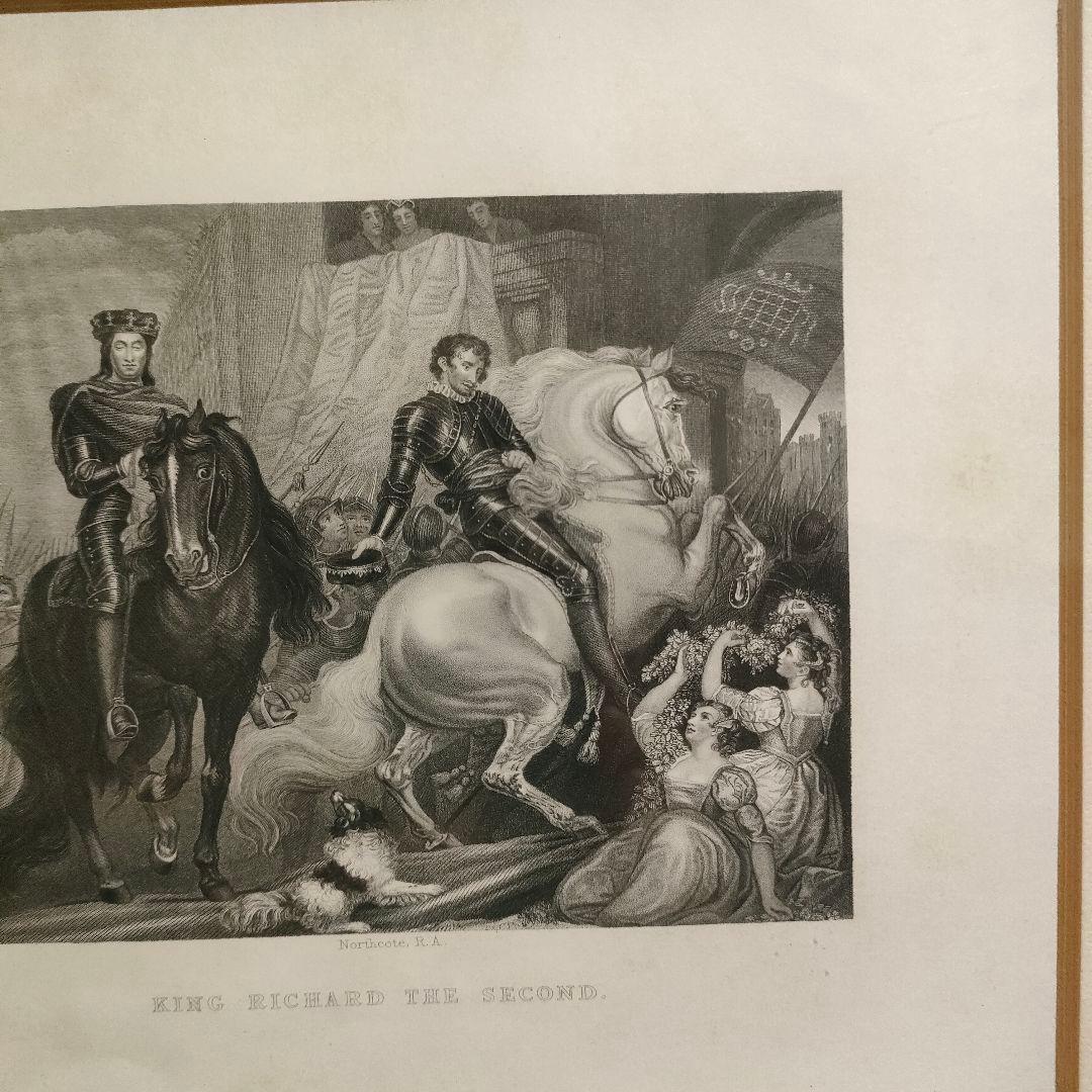 ノースコート原画の「キングリチャード二世」の銅版画　1840年ロンドンにて出版