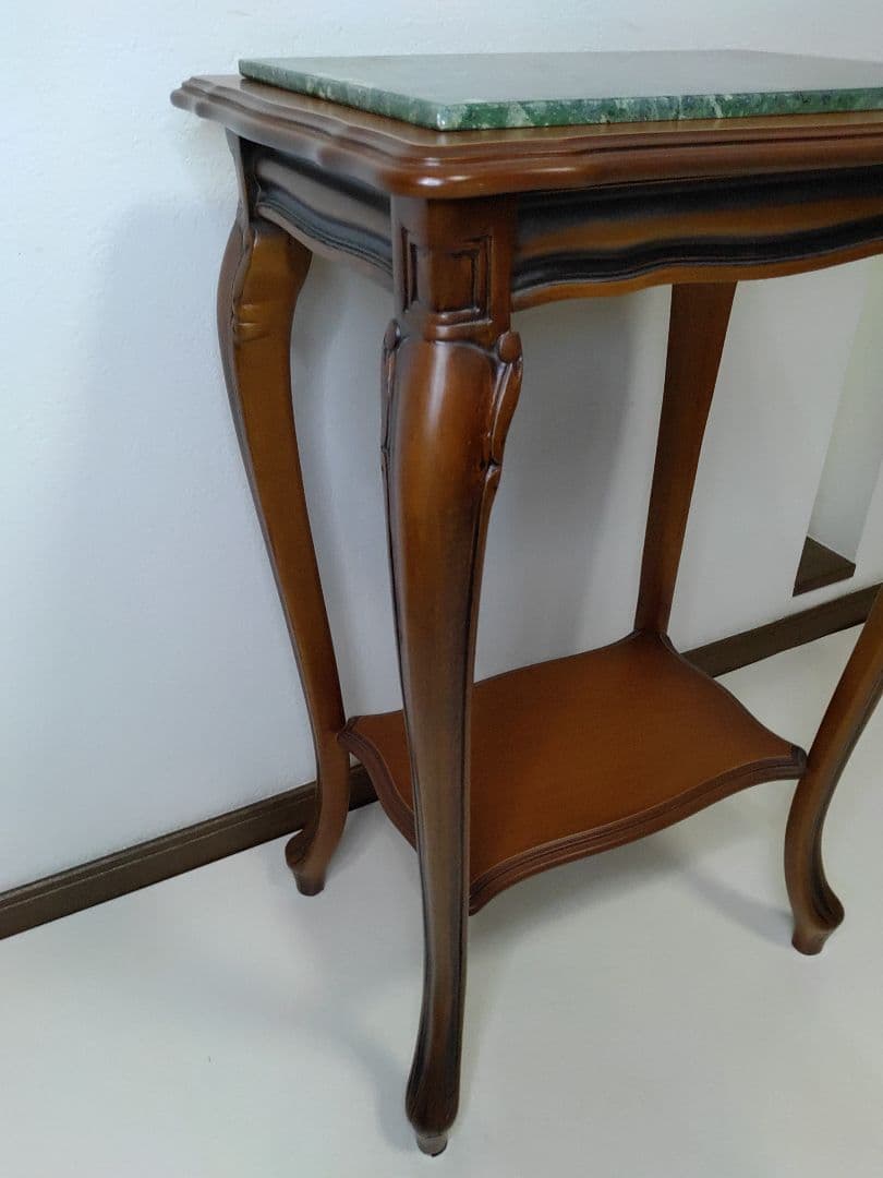 イタリア製 大理石天板 猫脚 コンソール　 花台　テーブル　ナイトテーブル