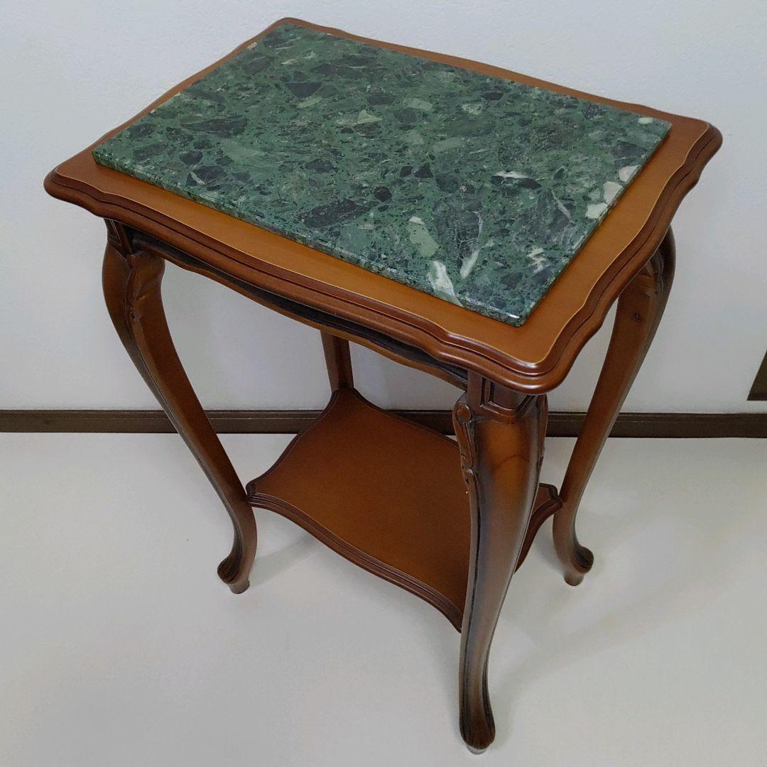 イタリア製 大理石天板 猫脚 コンソール　 花台　テーブル　ナイトテーブル