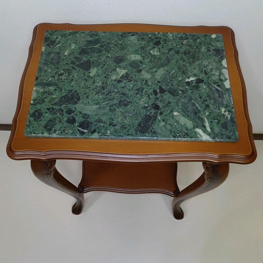 イタリア製 大理石天板 猫脚 コンソール　 花台　テーブル　ナイトテーブル