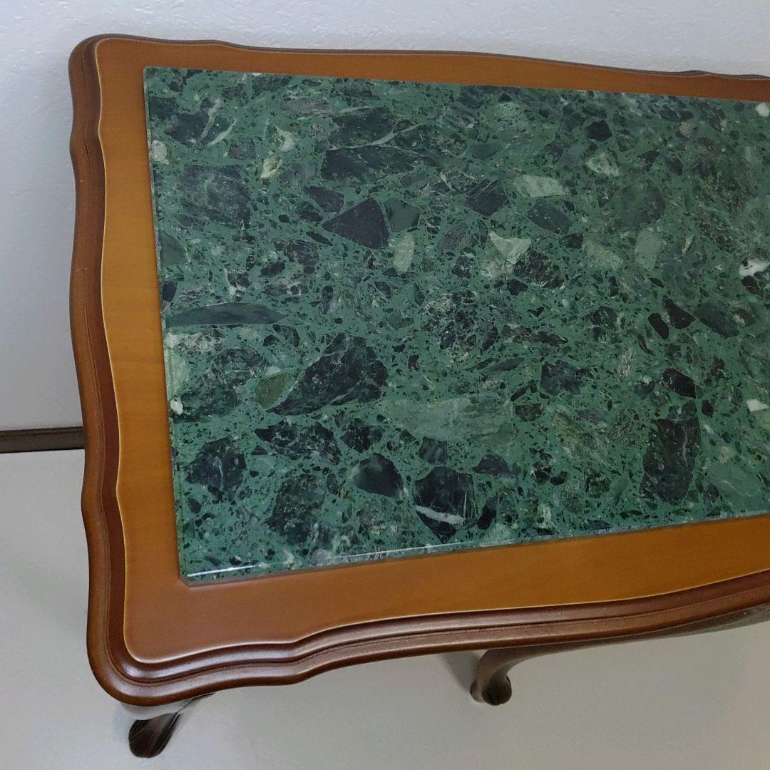 イタリア製 大理石天板 猫脚 コンソール　 花台　テーブル　ナイトテーブル