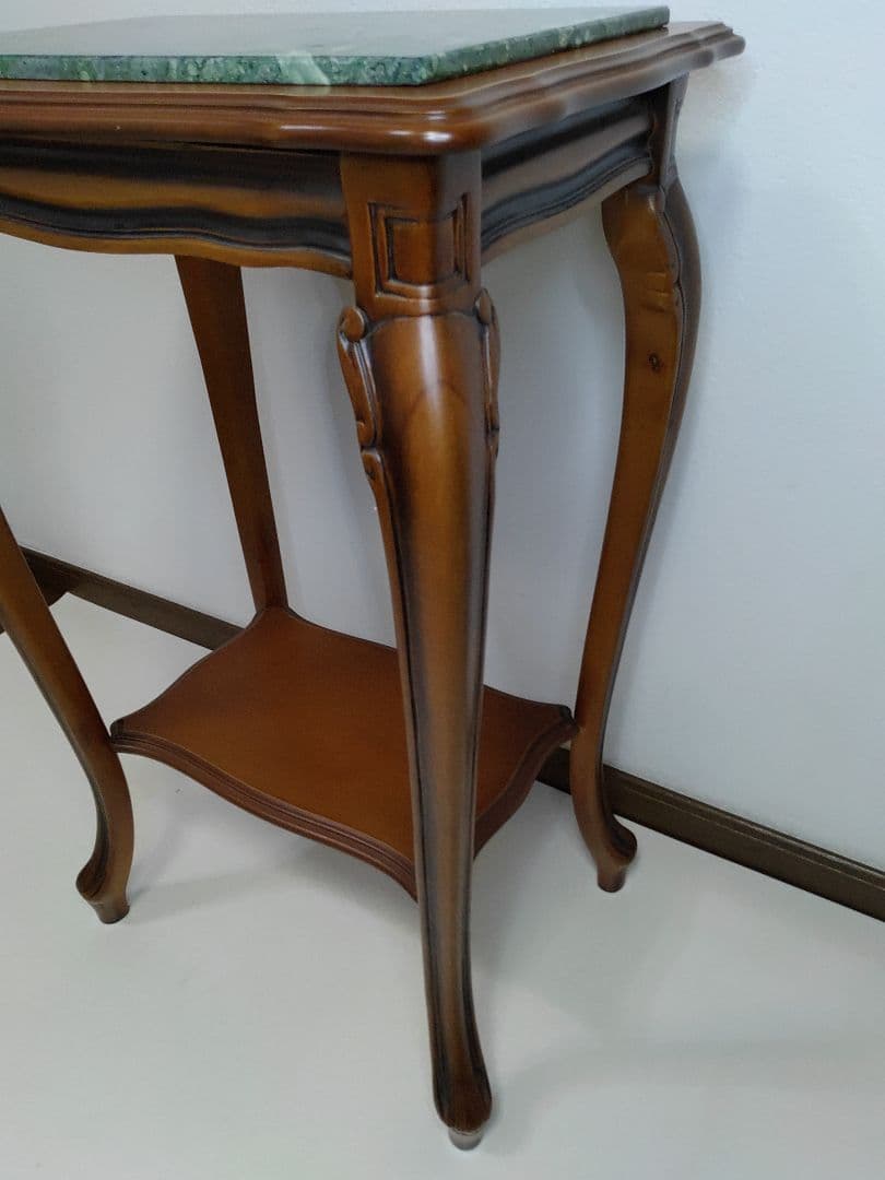 イタリア製 大理石天板 猫脚 コンソール　 花台　テーブル　ナイトテーブル