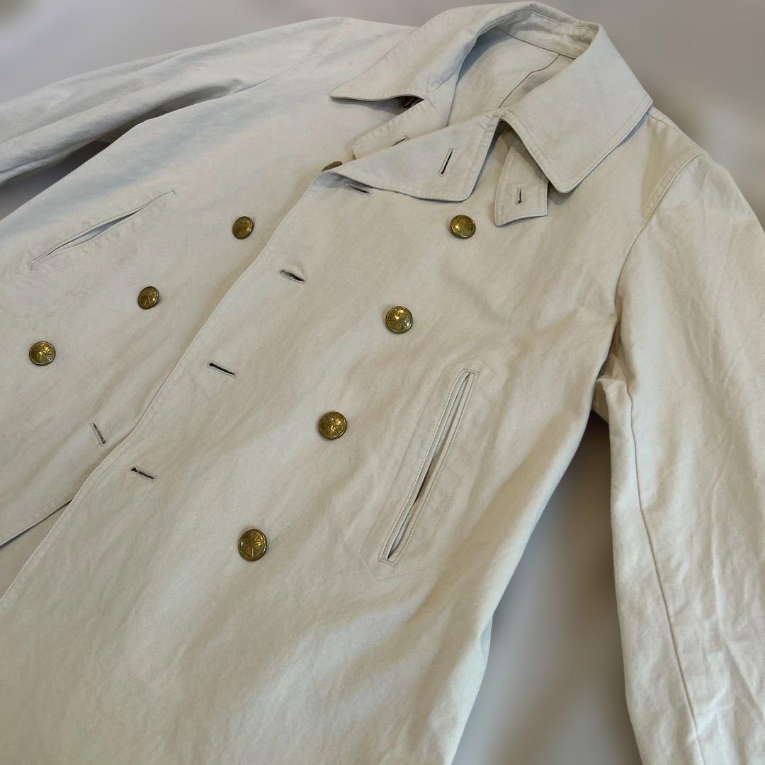 Y’s ピーコート　　綿100パーセント　アンティーク　ホワイト