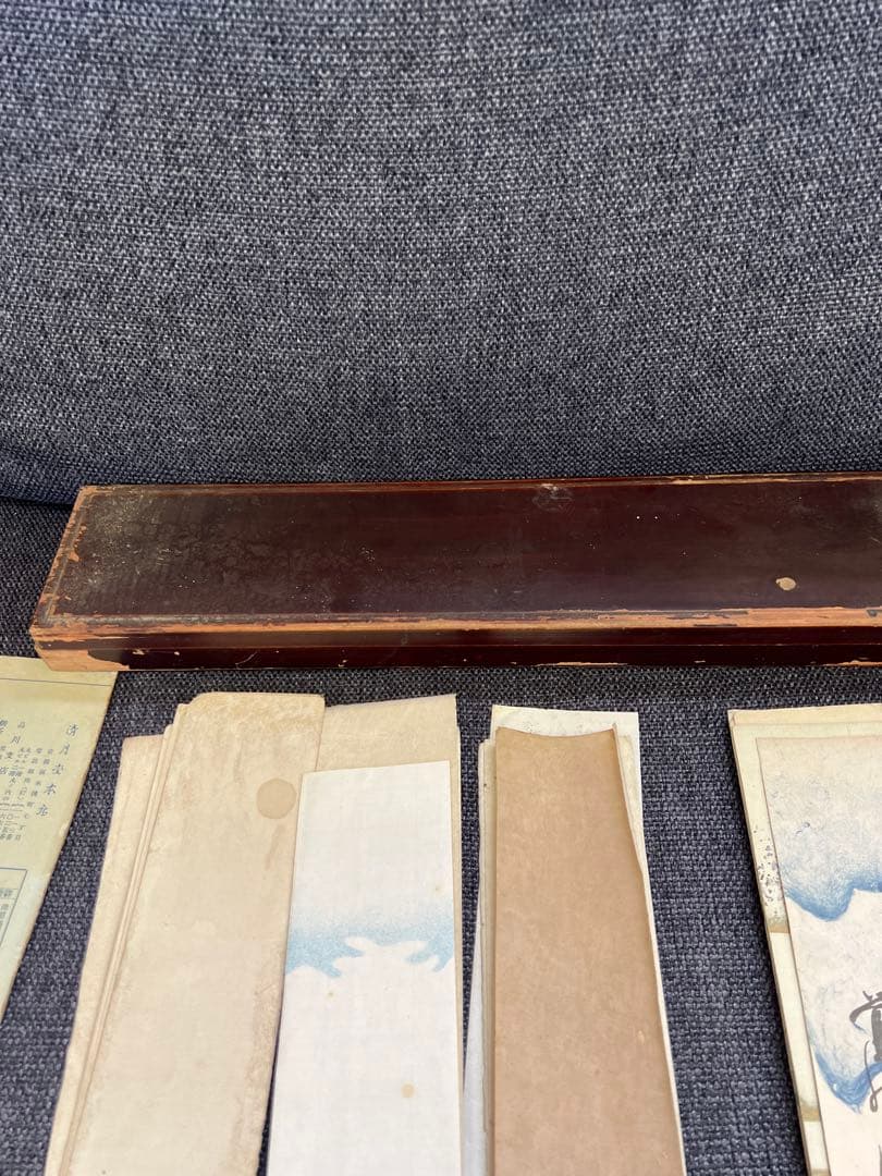 蔵出　古筆 短歌 和歌 手書き 掛け軸 まとめて 木箱入り アンティーク　書