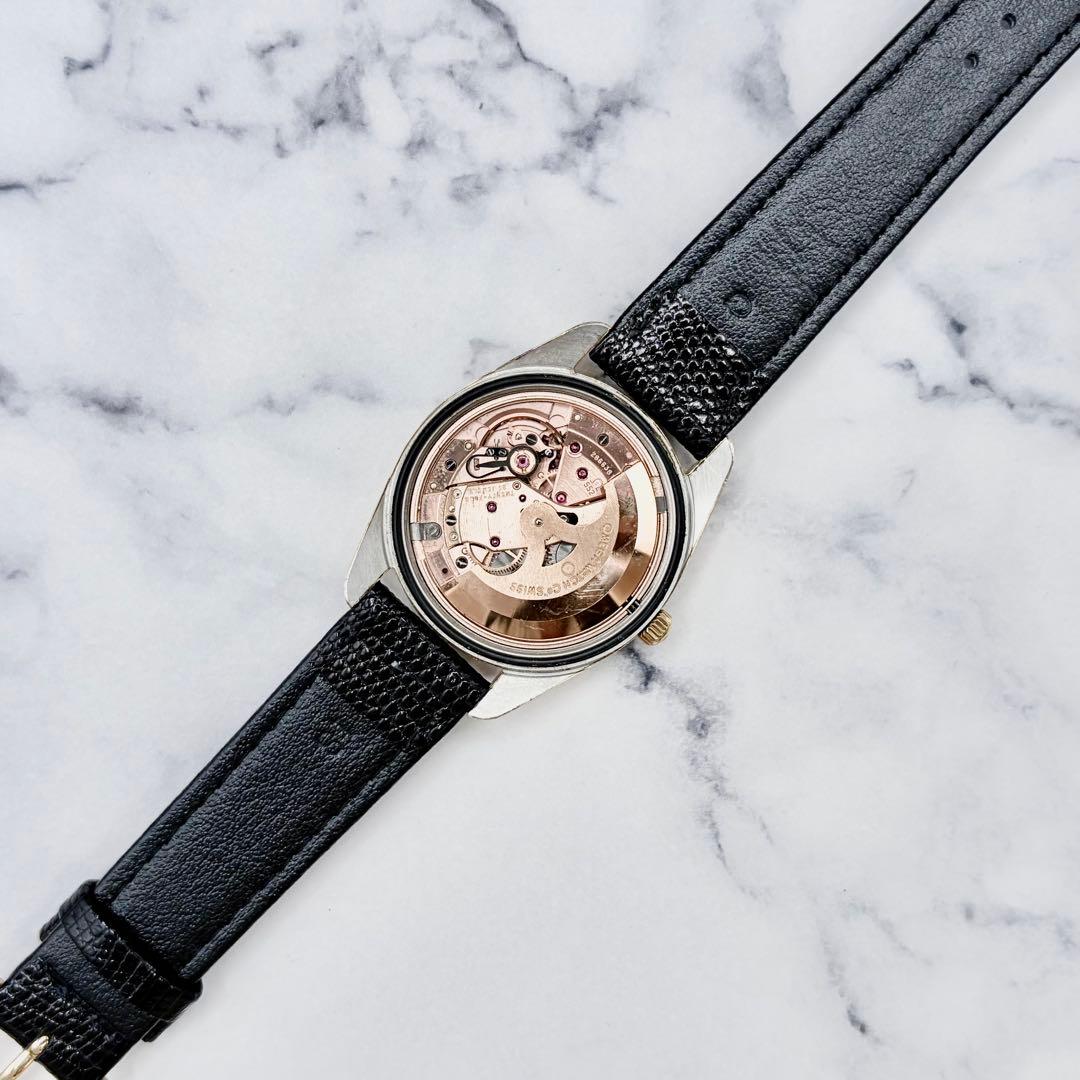 【極美／OH済】オメガ シーマスター 自動巻き サンドブラスト文字盤 新品ベルト