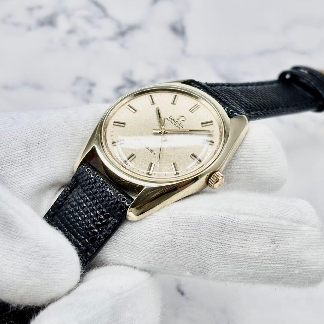 【極美／OH済】オメガ シーマスター 自動巻き サンドブラスト文字盤 新品ベルト