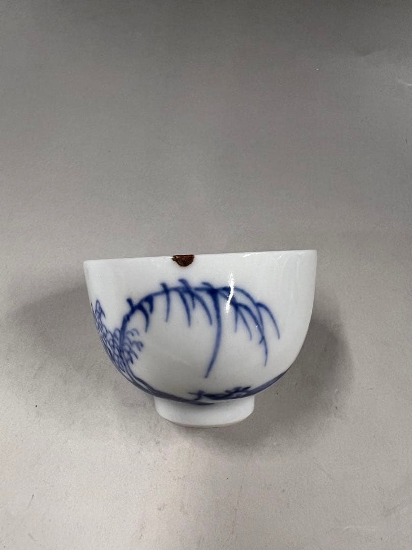 高橋道八　煎茶茶碗　磁貫入り5個（箱入り） 訳あり