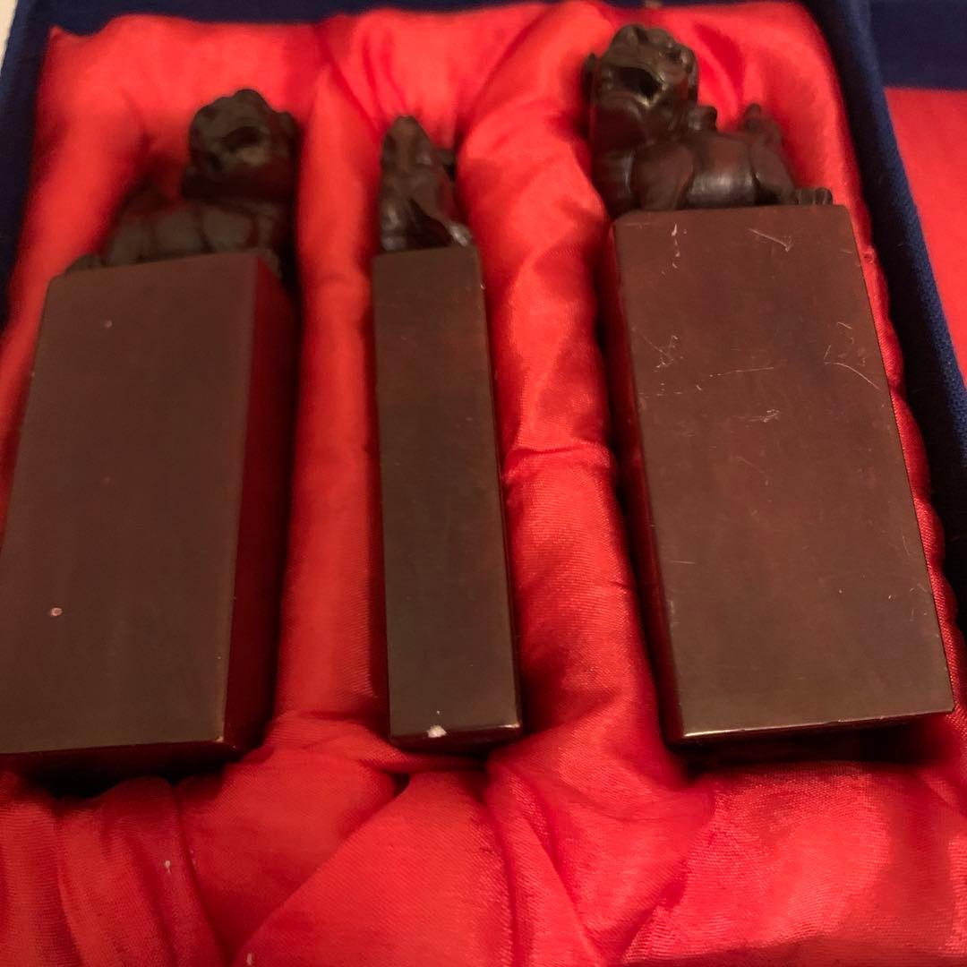 印材　獅子　アンティーク