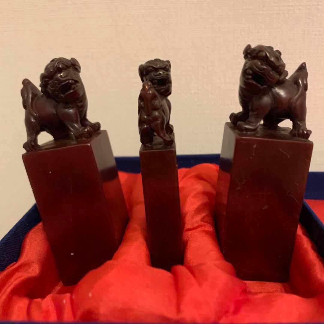 印材　獅子　アンティーク