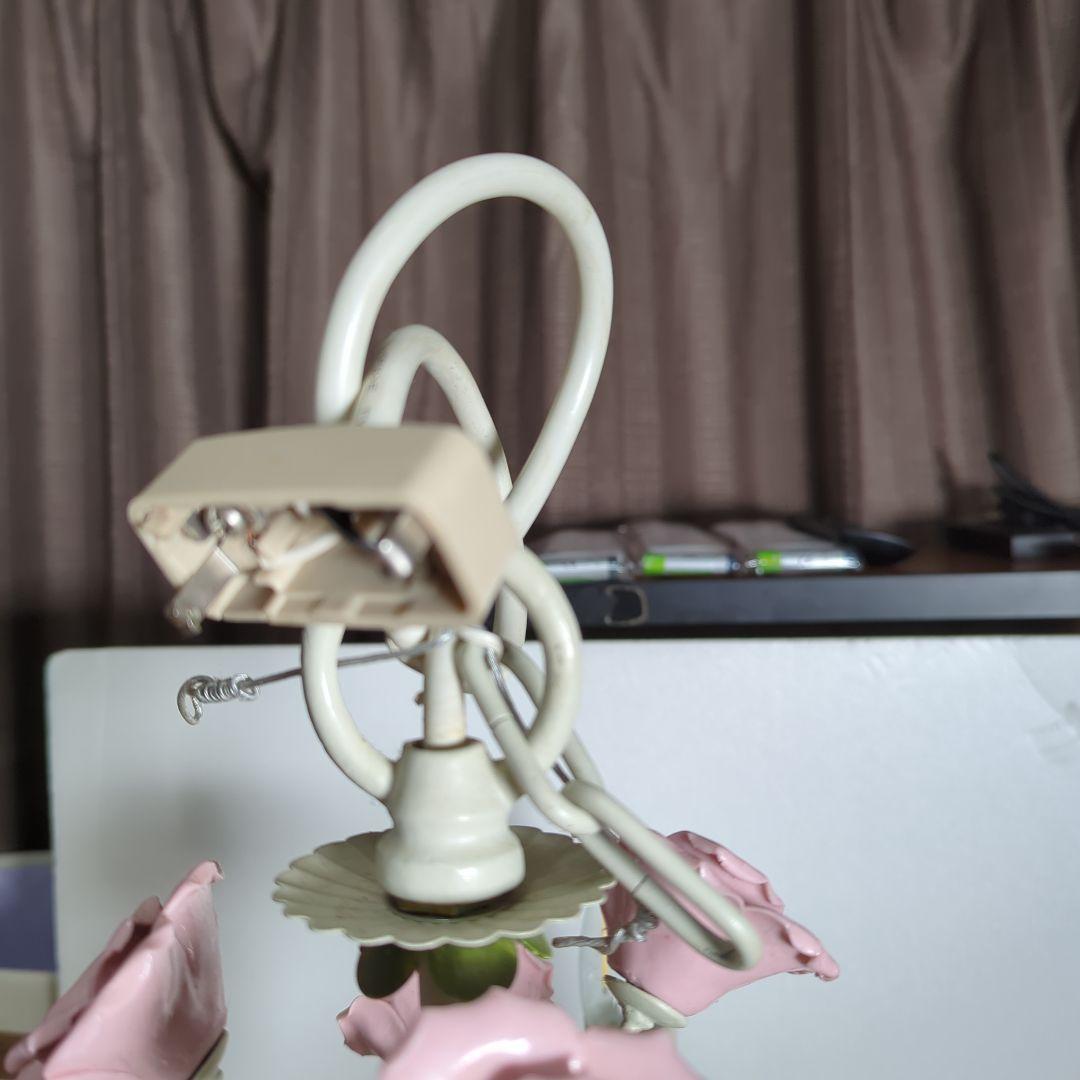 （レトロ商品）ピンクローズトール シャンデリア