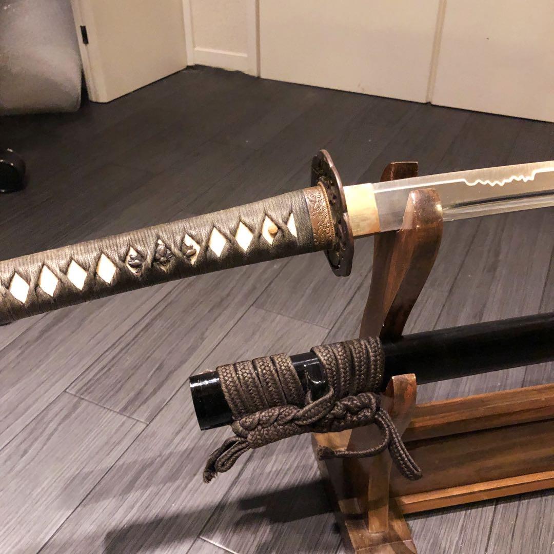 高級模造刀　居合刀　樋入り刀身　茶拵え　亜合金刀身