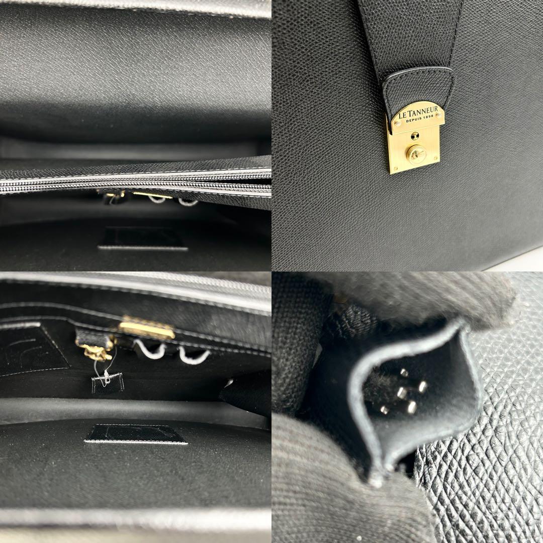 美品✨ ルタヌア ダレスバッグ ビジネスバッグ シボ革 ブラック 自立 保管袋