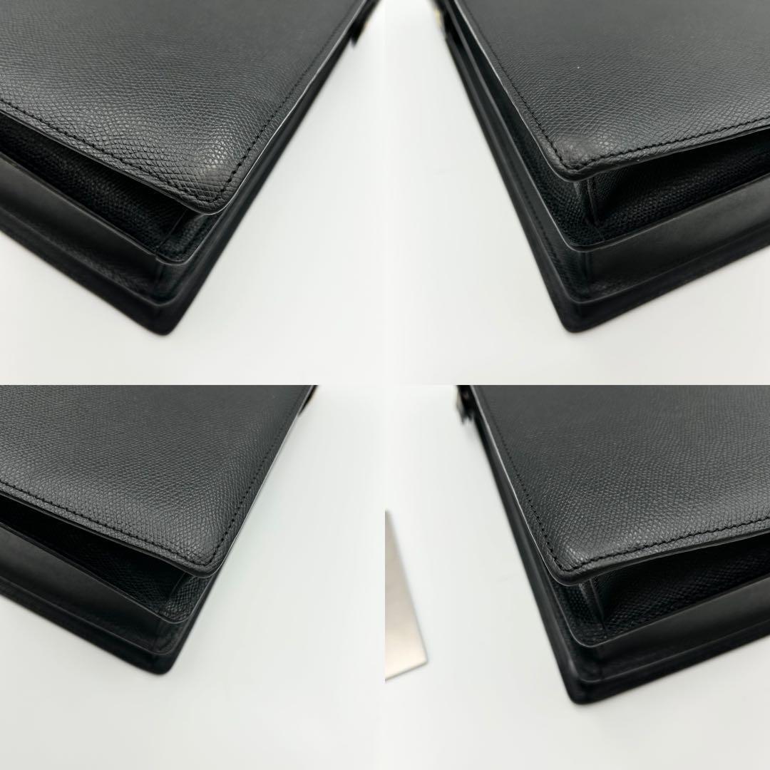 美品✨ ルタヌア ダレスバッグ ビジネスバッグ シボ革 ブラック 自立 保管袋