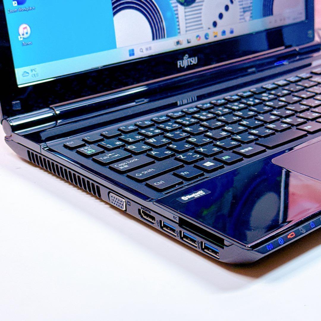 新品SSDで爆速✨windows11 ノートパソコン✨オフィス カメラ 黒