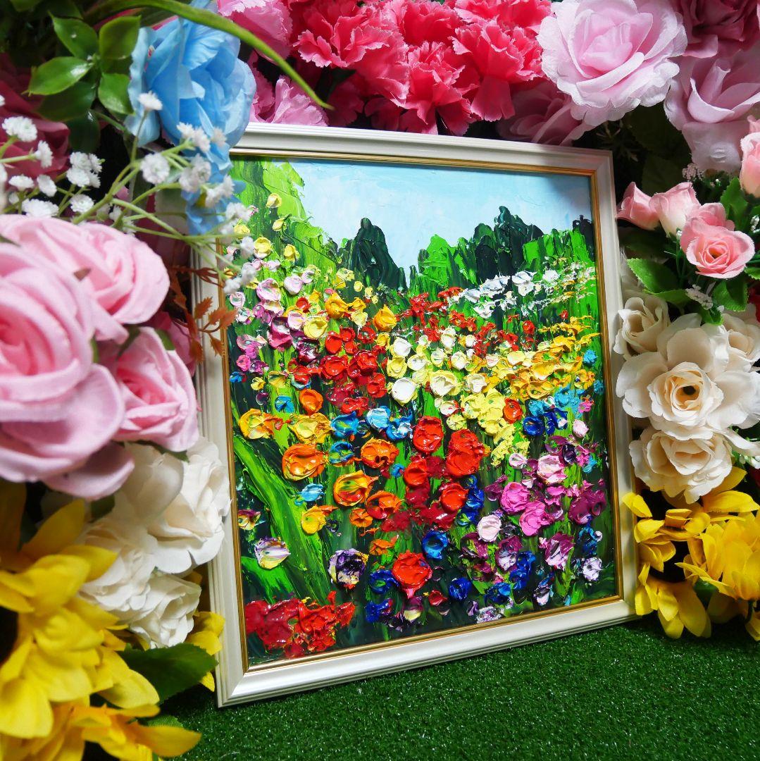 油絵 絵画 【Wild flowers】