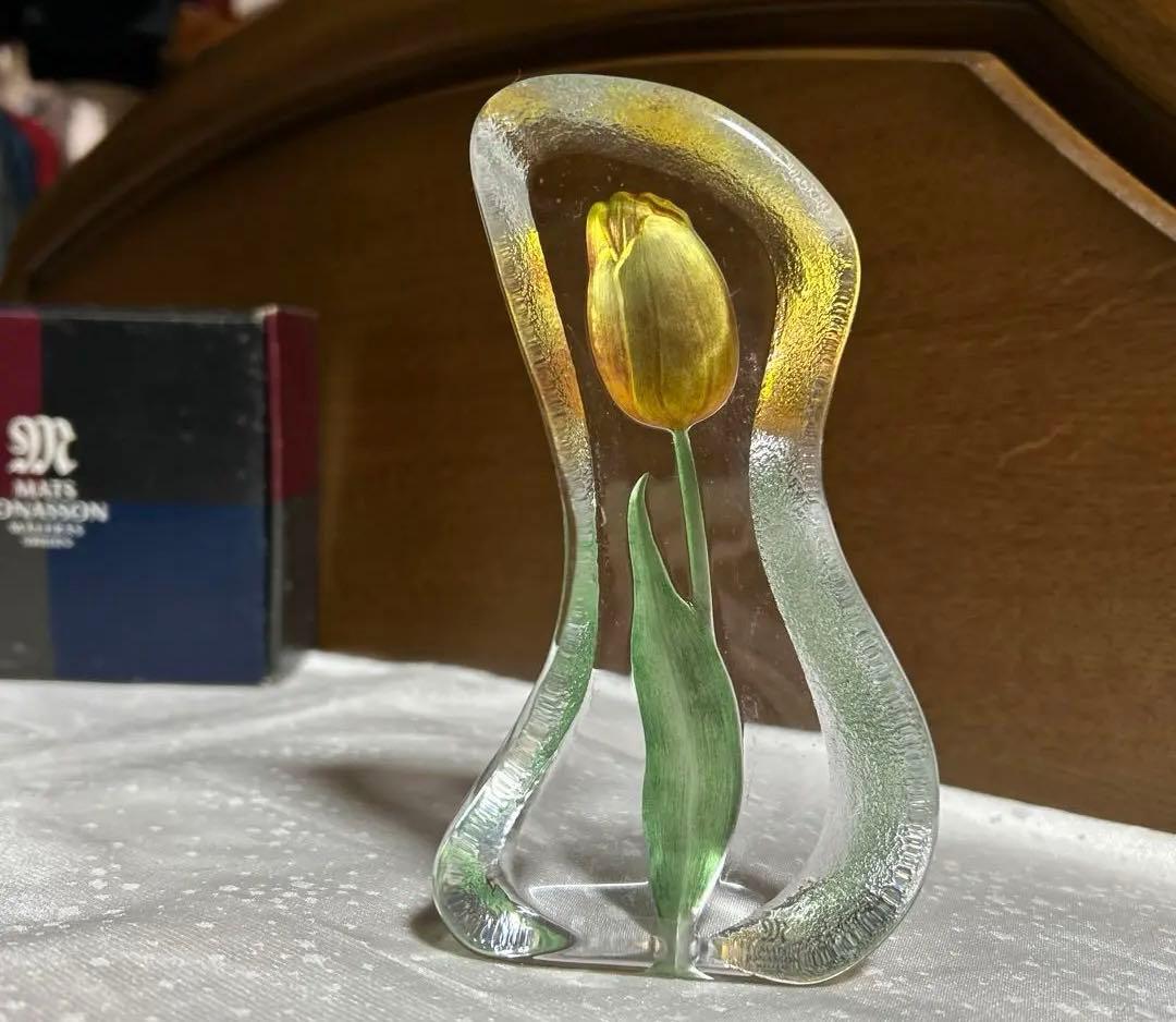 お値下げ　Mats Jonasson チューリップデザイン ガラス