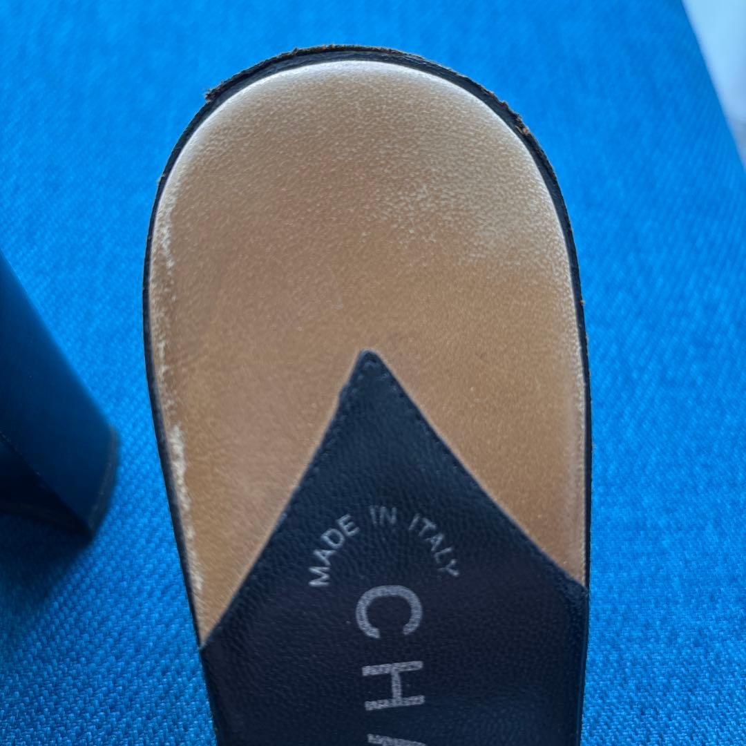 CHANEL ベージュ ブラック ミュール