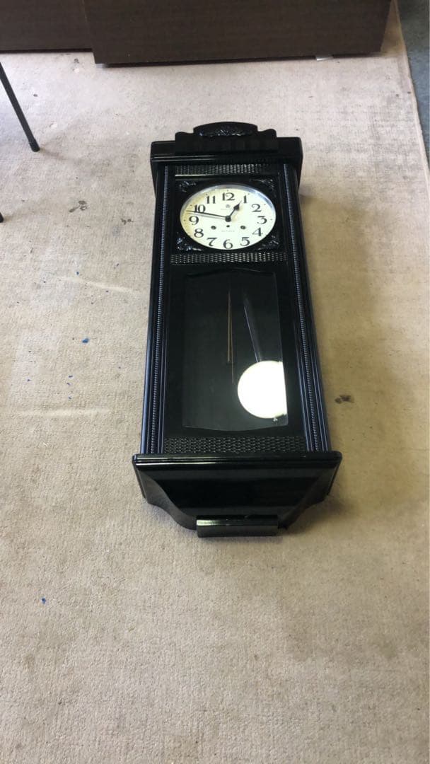 ヴィンテージ時計　愛知時計　ゼンマイ式柱時計