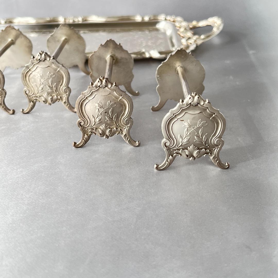 【仏蘭西】 アールヌーボーのナイフレスト 6個組 Art Nouveau