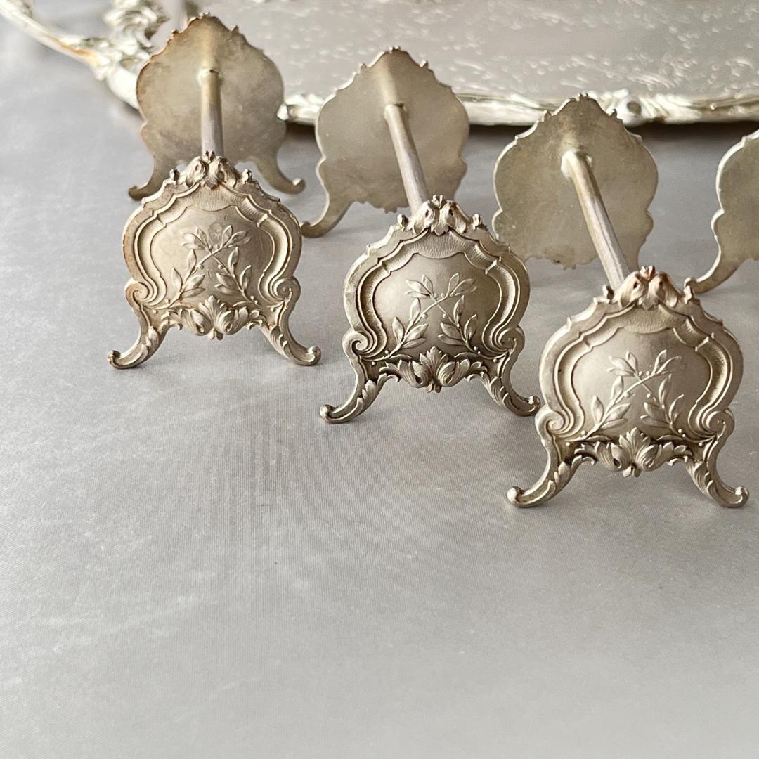 【仏蘭西】 アールヌーボーのナイフレスト 6個組 Art Nouveau