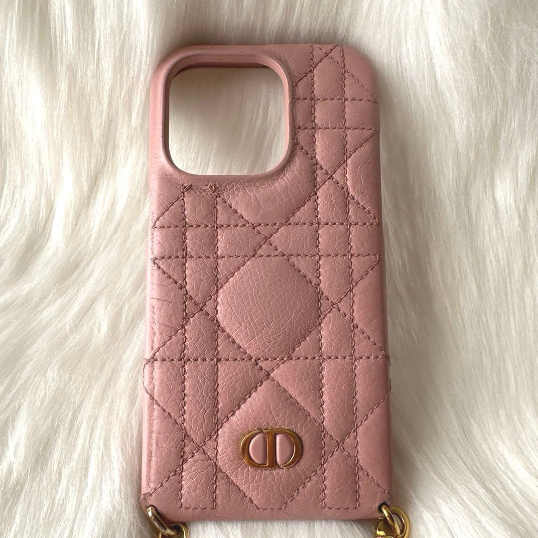 DIOR iPhone14pro ケース　ショルダーチェーン付き