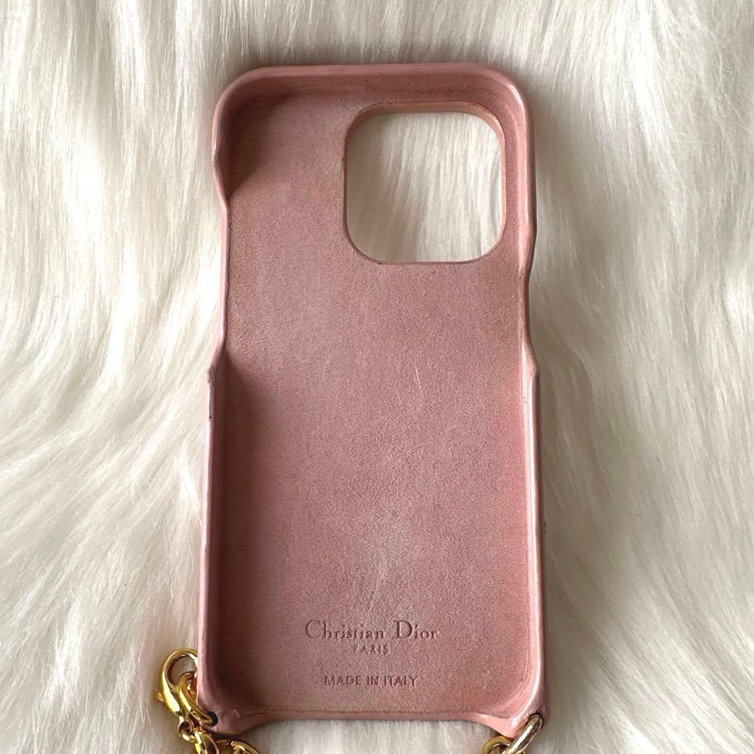 DIOR iPhone14pro ケース　ショルダーチェーン付き